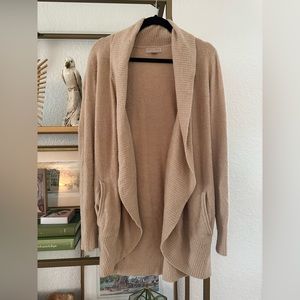 Camel Barefoot Dreams Cardigan Seeater